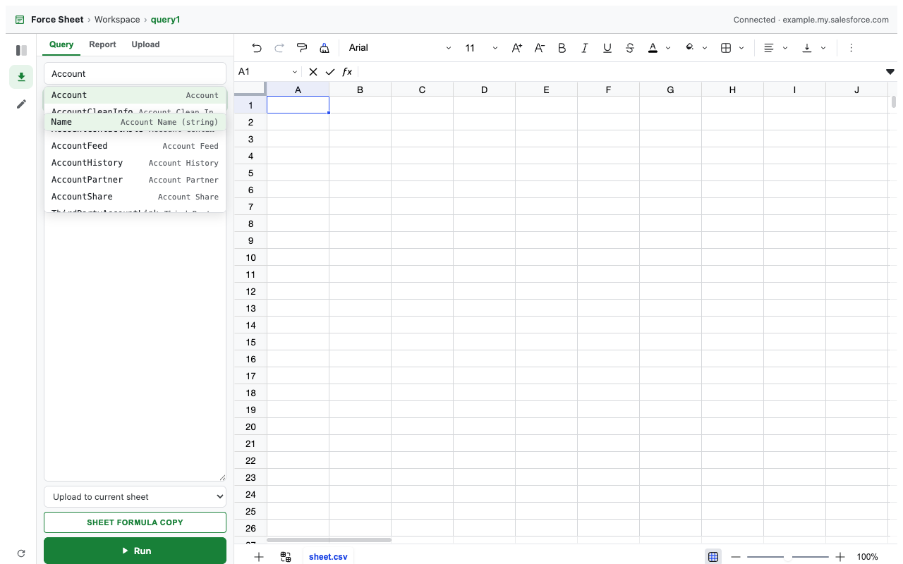 SOQL field suggestions