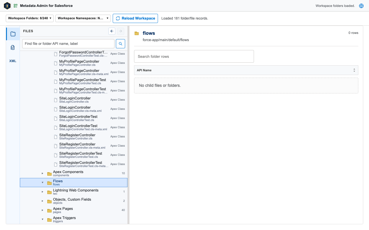 Flows folder