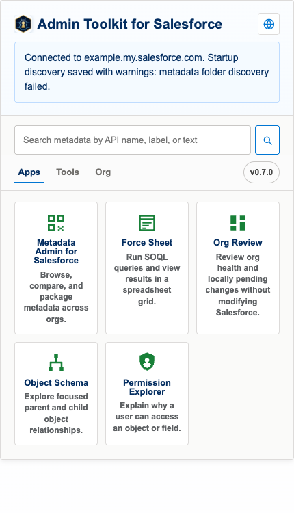 Popup Apps tab